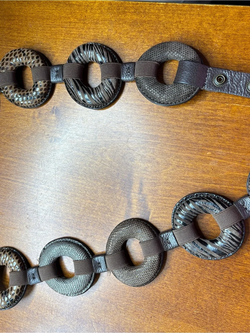 Brown Circle Link Boho Belt